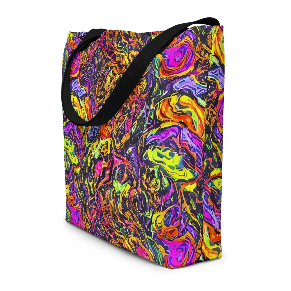 Ember Neon on Large Tote Bag W/ Pocket — Front