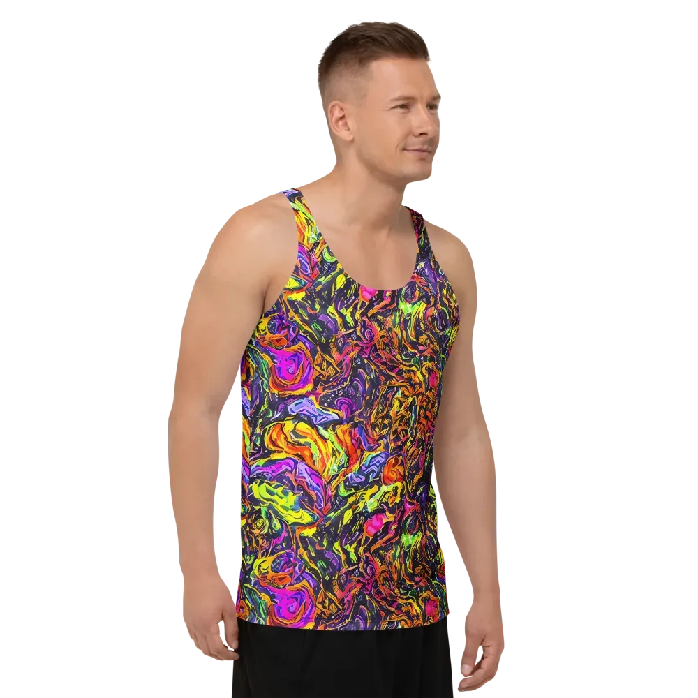 Ember Neon on Men's Tank Top — Right Front