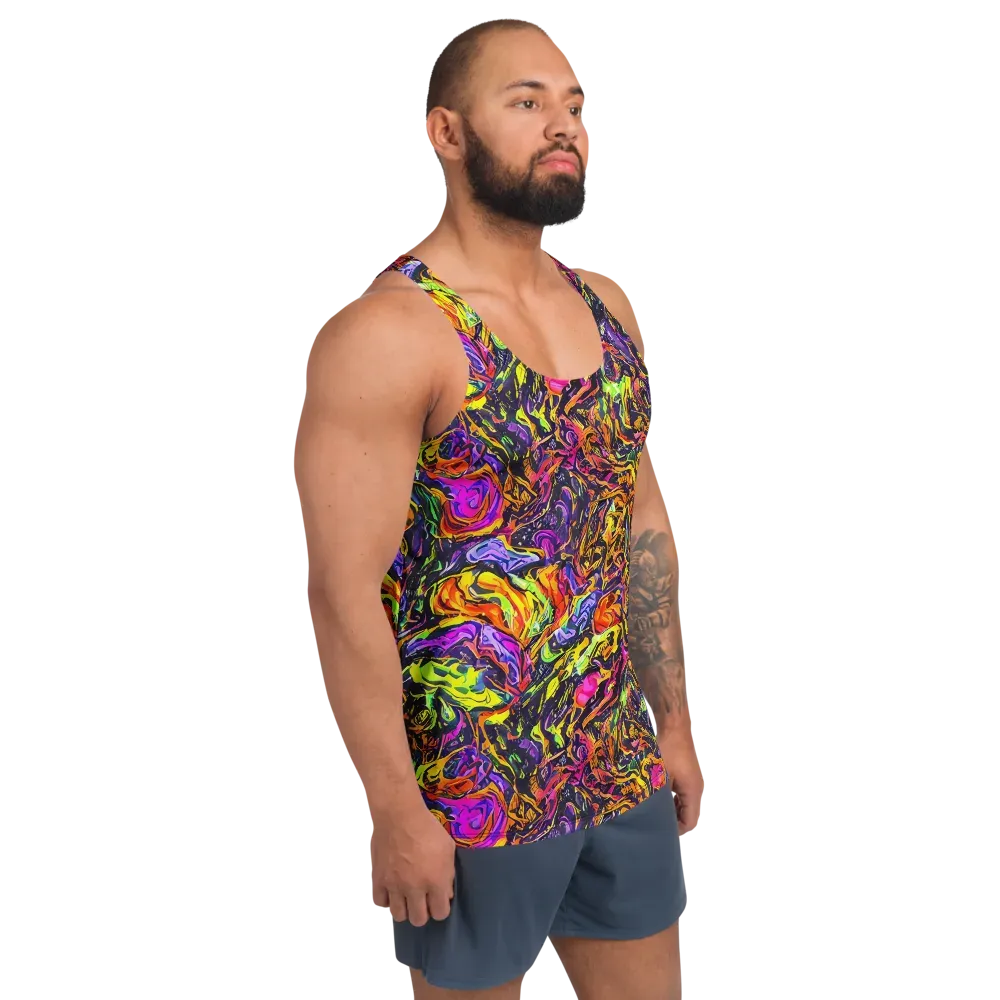 Ember Neon on Men's Tank Top — Right Front