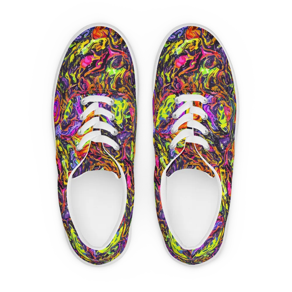 Ember Neon on Men's Lace-Up Canvas Shoes — Front