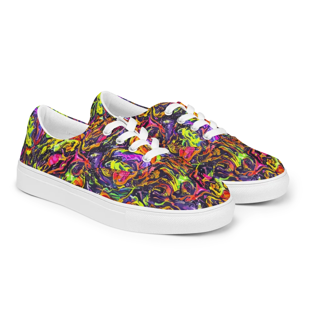 Ember Neon on Men's Lace-Up Canvas Shoes — Right Front