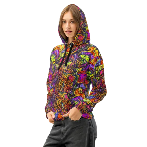 Ember Neon on a Cotton Hoodie