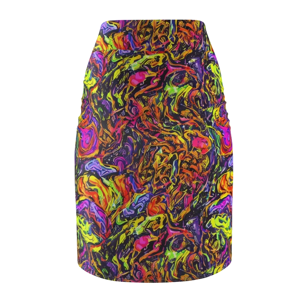 Ember Neon on Pencil Skirt — Back