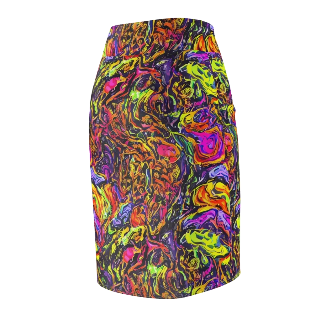 Ember Neon on Pencil Skirt — Back Side