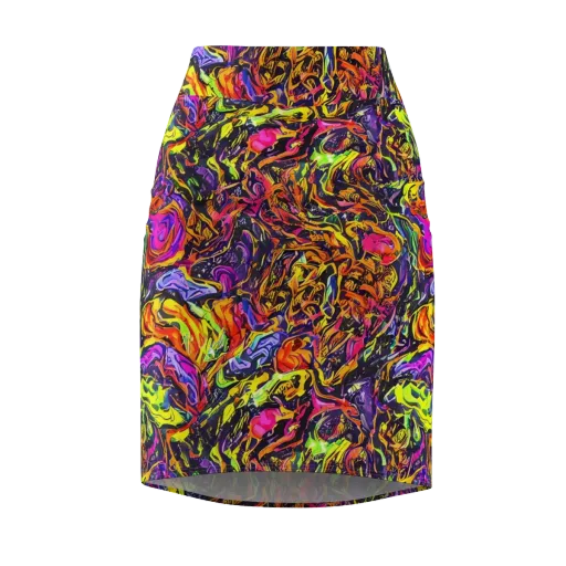 Ember Neon on a Pencil Skirt