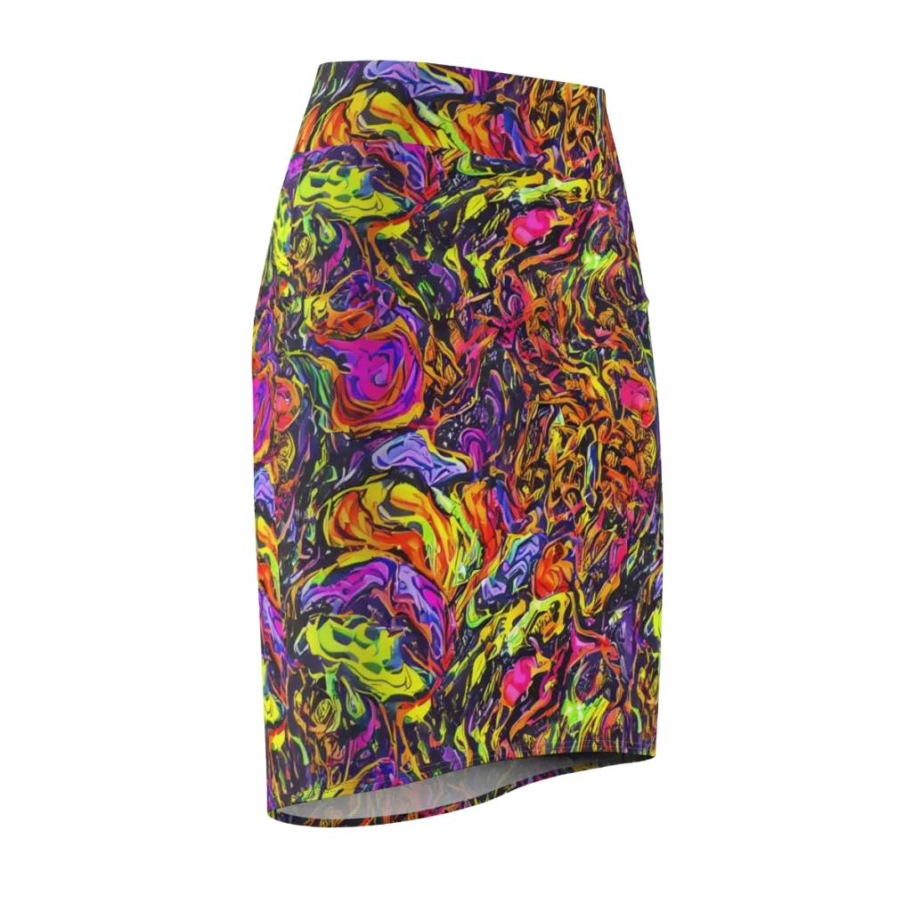 Ember Neon on Pencil Skirt — Front Side