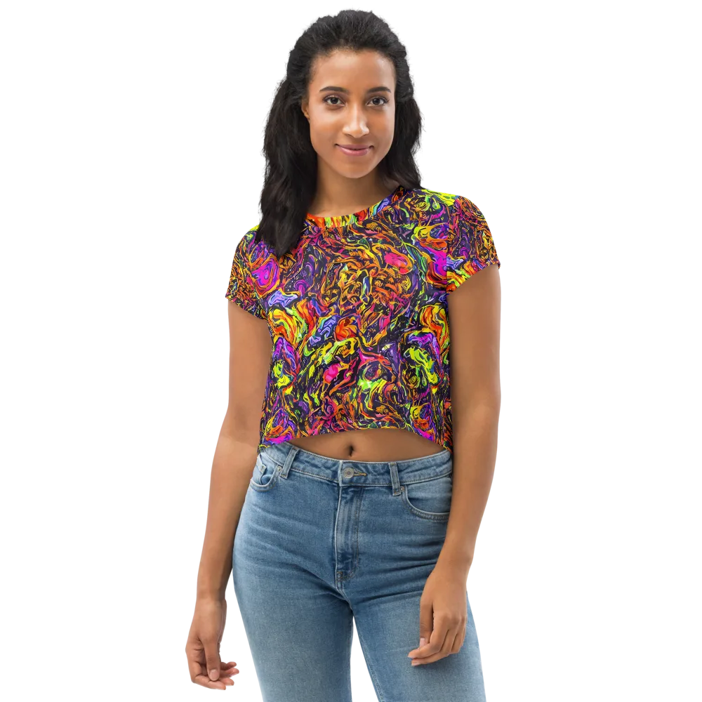 Ember Neon on Crop Tee — Front