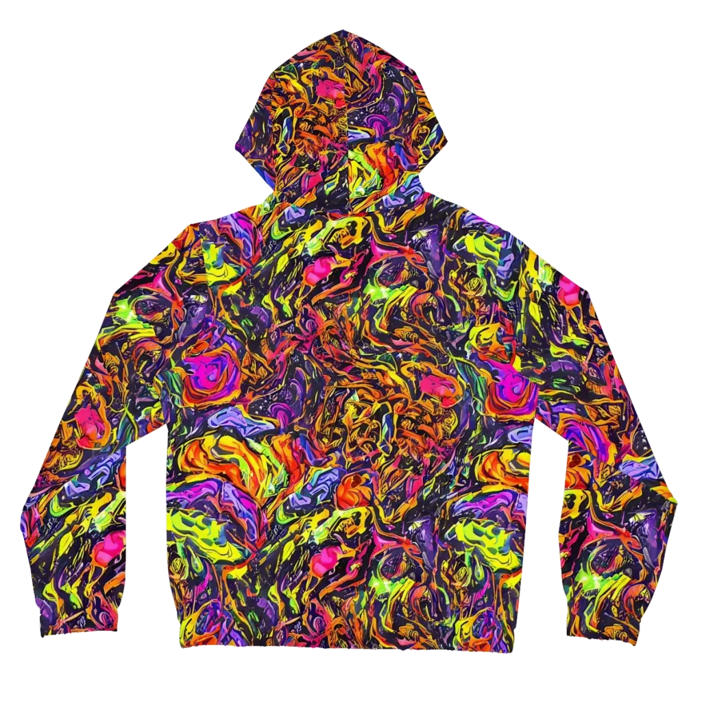 Ember Neon on Women's Full-Zip Hoodie — Back