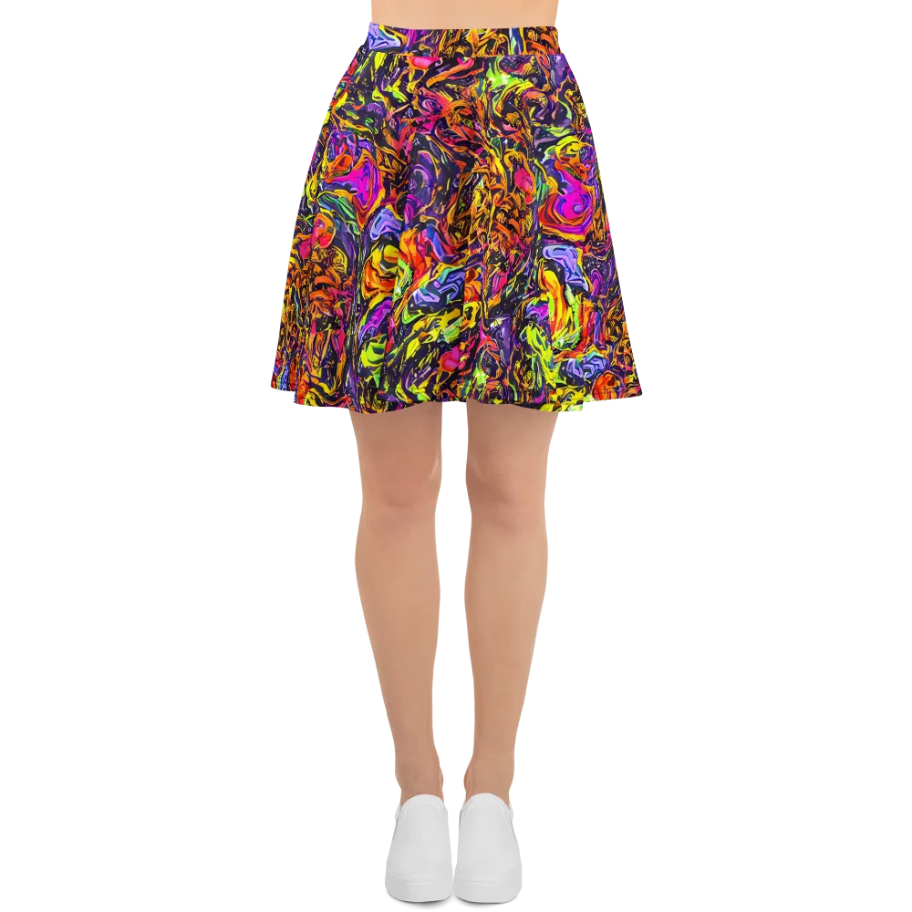 Ember Neon on Skater Skirt — Front