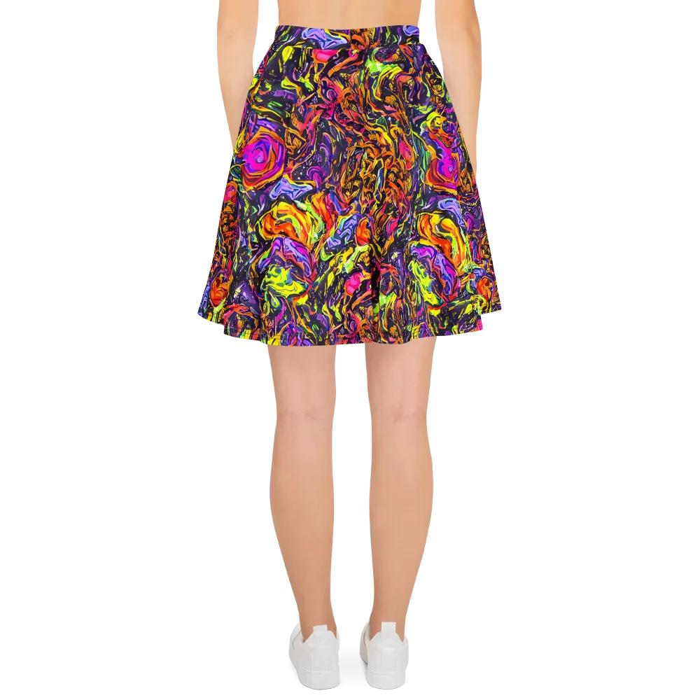Ember Neon on Skater Skirt — Back