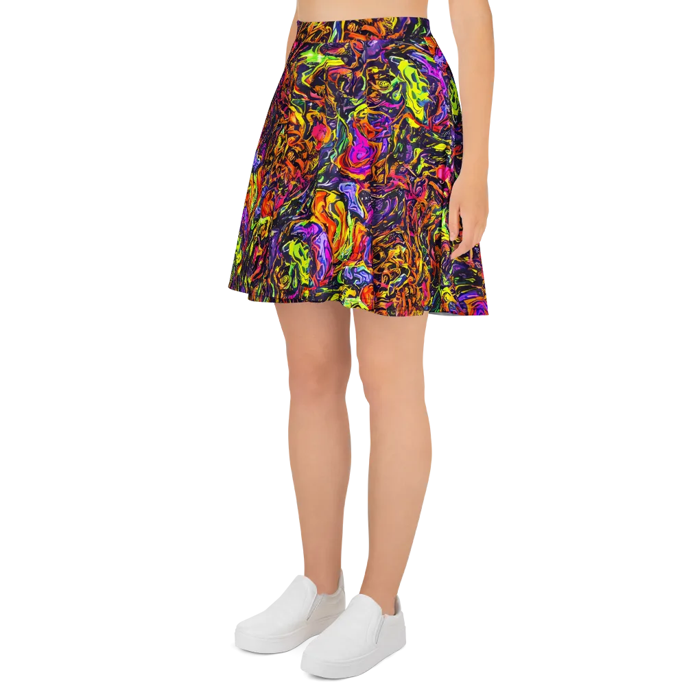 Ember Neon on Skater Skirt — Left