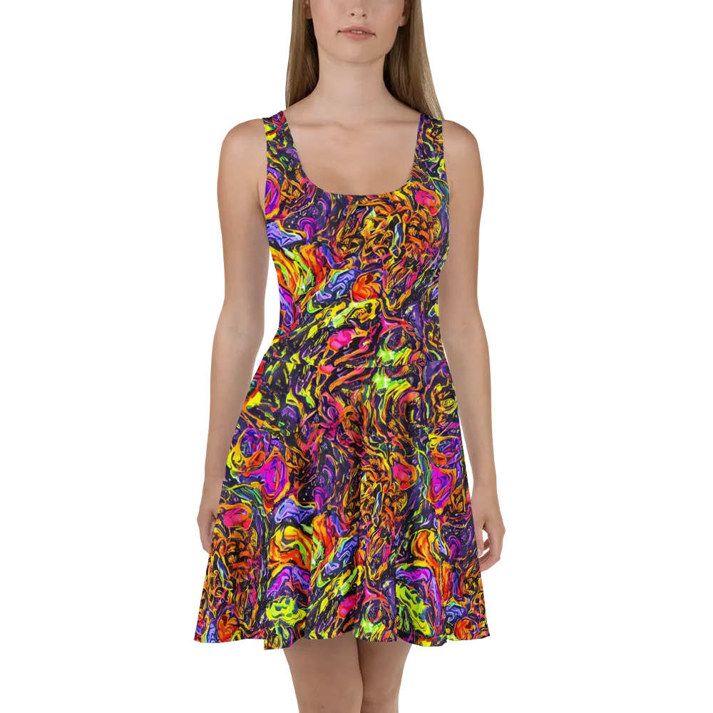 Ember Neon on Skater Dress — Front