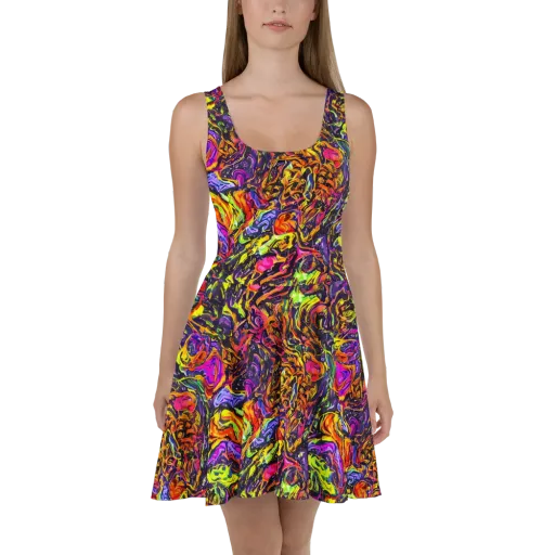 Ember Neon on a Skater Dress