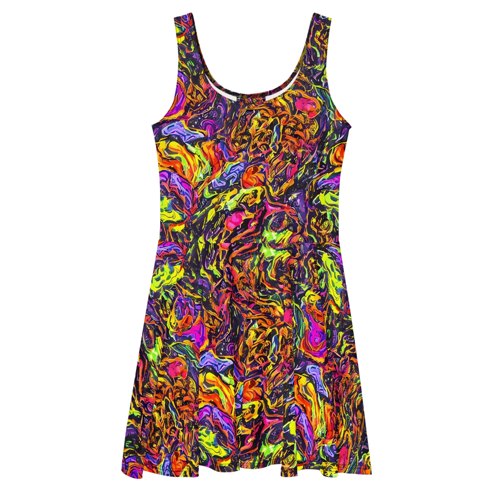 Ember Neon on Skater Dress — Front