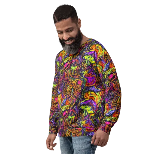Ember Neon on a Sweatshirt