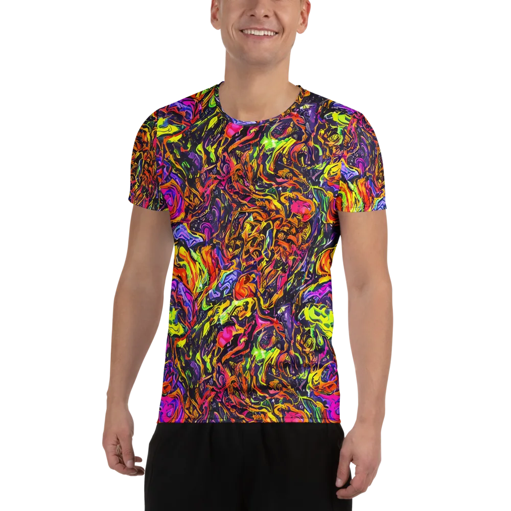 Ember Neon on Men's Athletic T-Shirt — Front