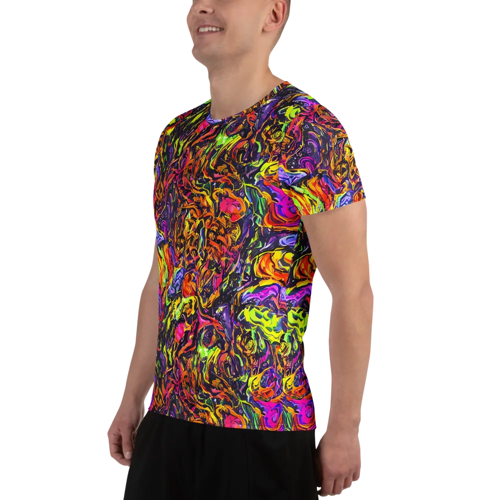 Ember Neon on Men's Athletic T-Shirt — Left