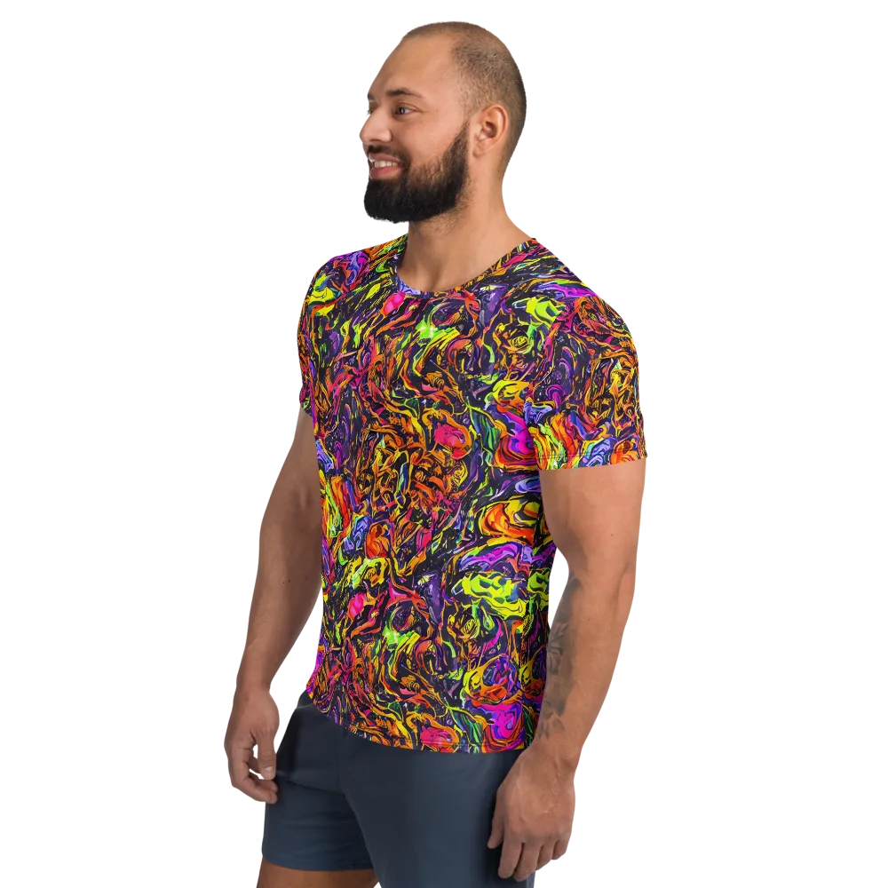 Ember Neon on Men's Athletic T-Shirt — Left