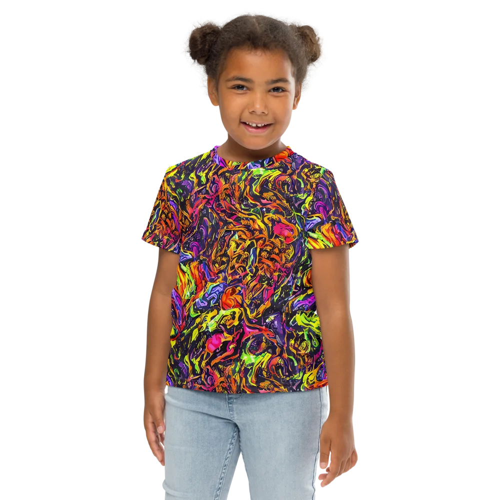 Ember Neon on Kids Crew Neck T-Shirt — Front