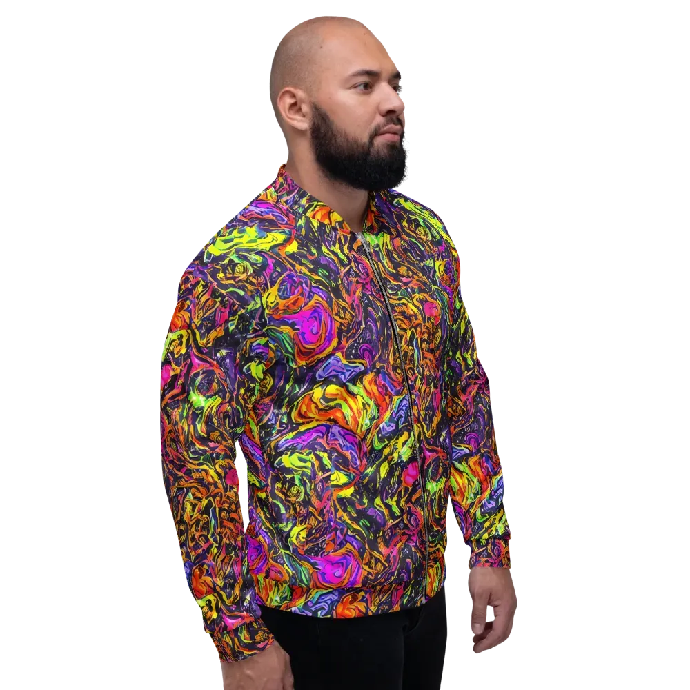 Ember Neon on Bomber Jacket — Right