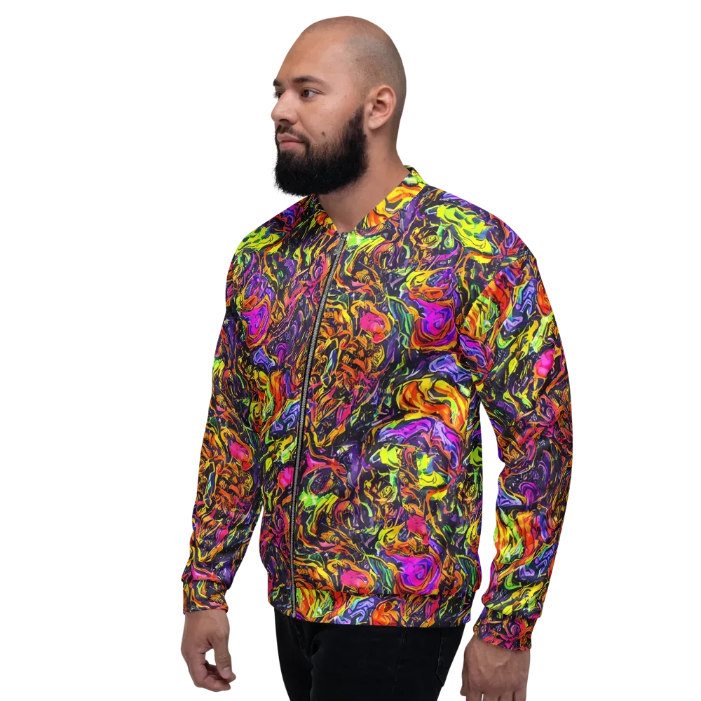 Ember Neon on Bomber Jacket — Left