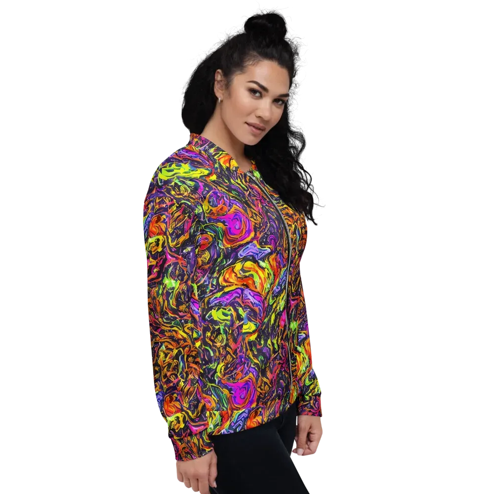 Ember Neon on Bomber Jacket — Right