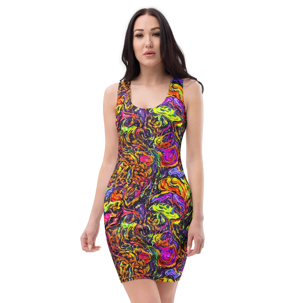 Ember Neon on Bodycon Dress — Front