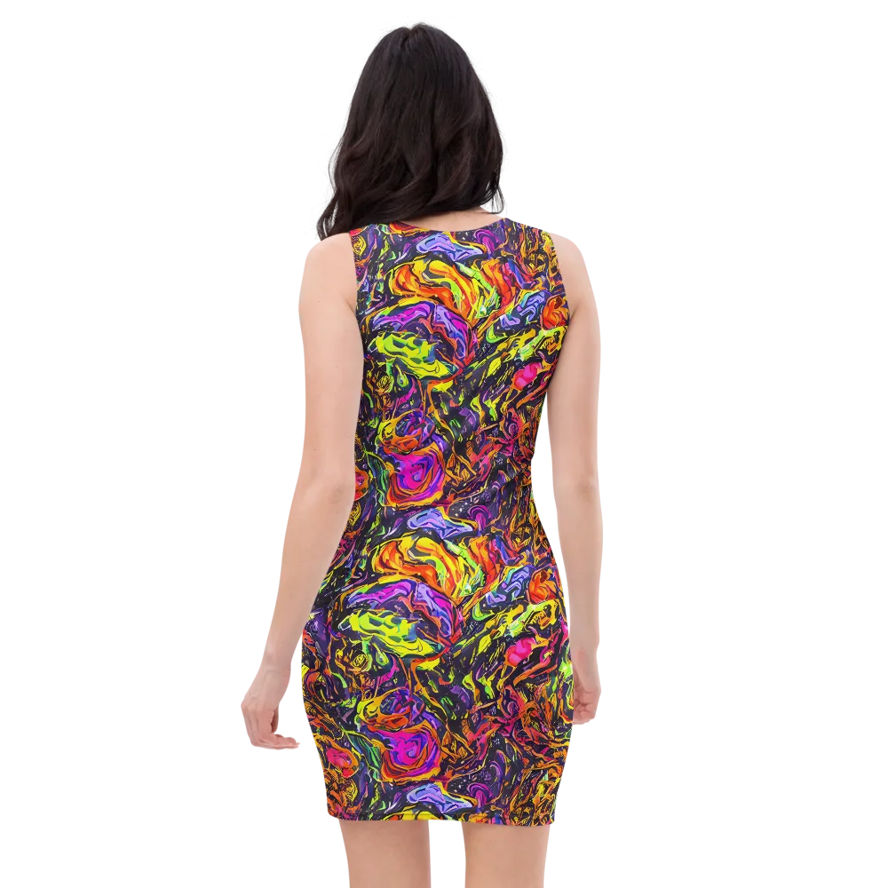 Ember Neon on Bodycon Dress — Back