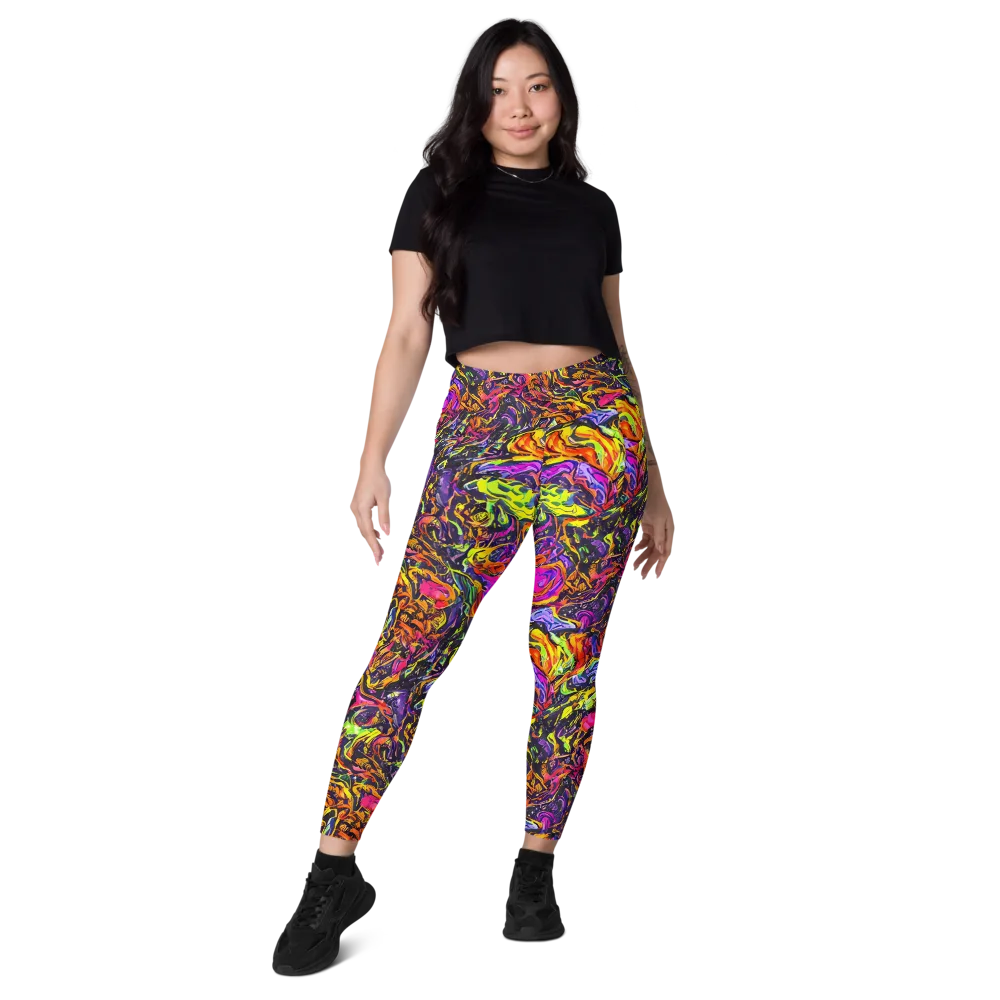 Ember Neon on Leggings with Pockets — Front