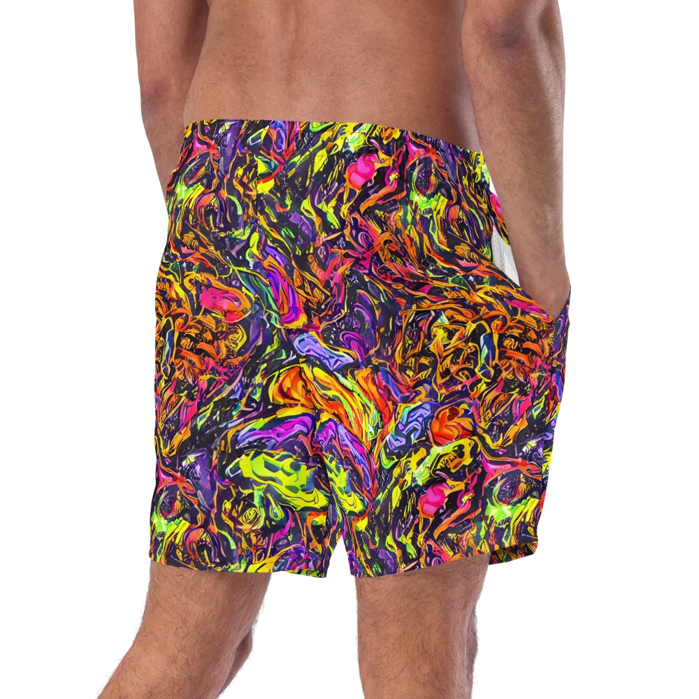 Ember Neon on Swim Trunks — Right Back
