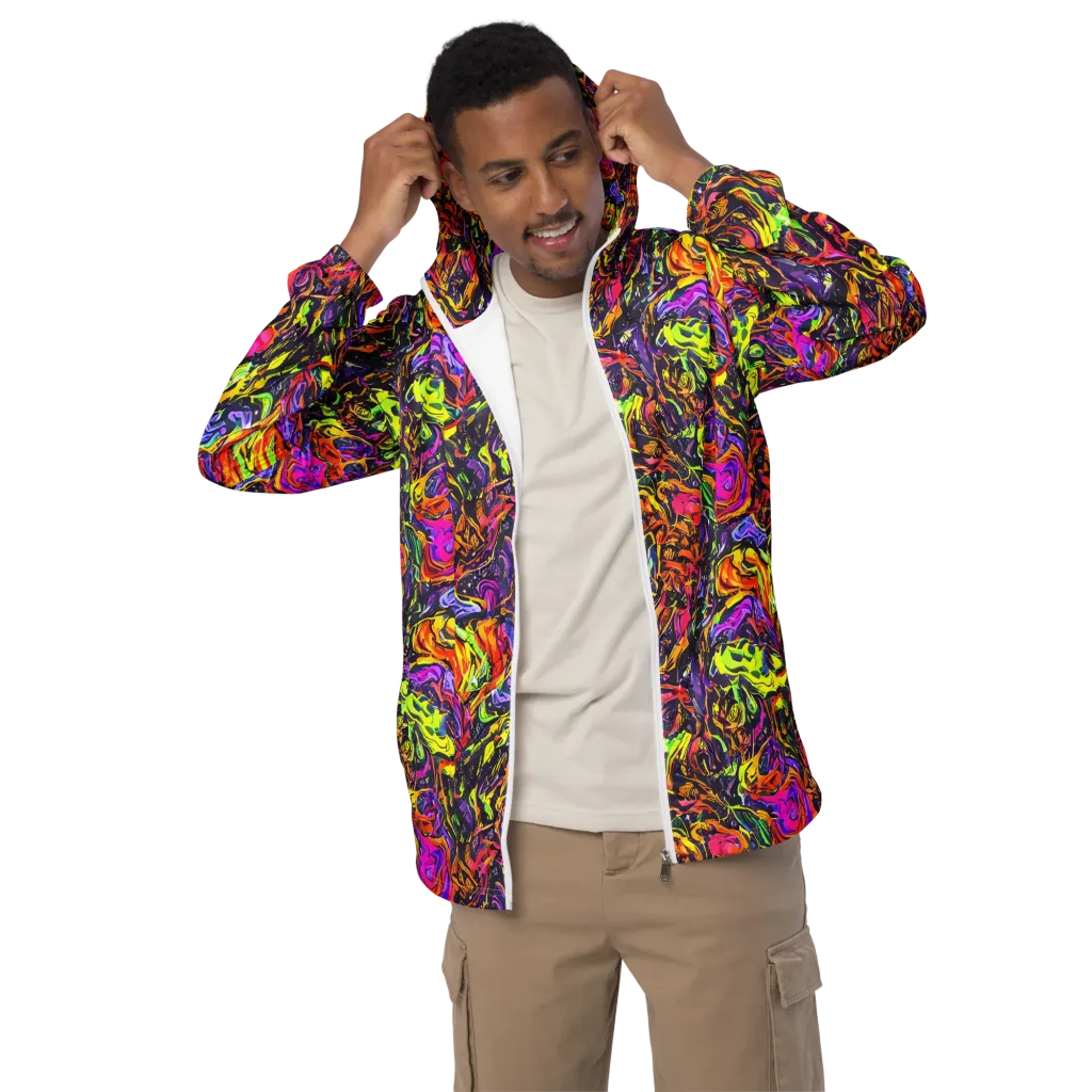 Ember Neon on Men's Windbreaker — Front
