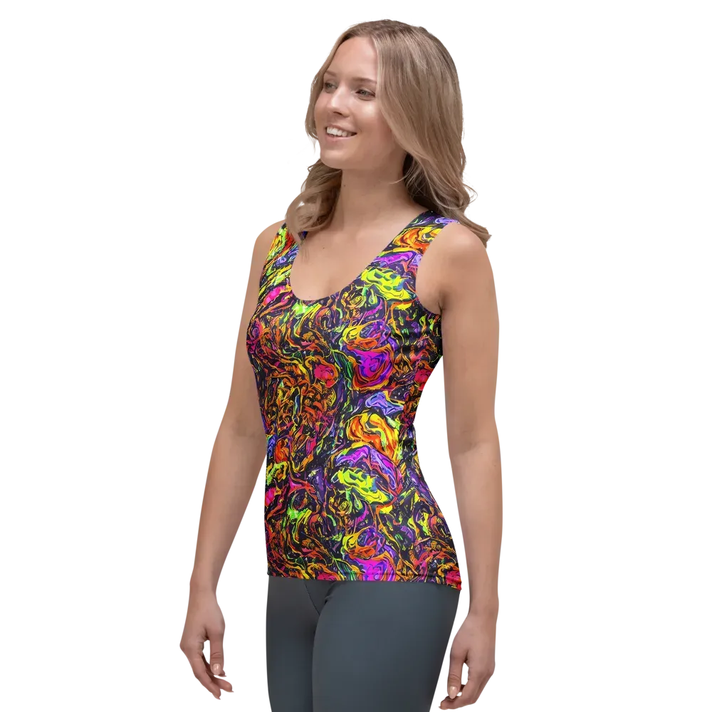 Ember Neon on Women's Tank Top — Left Front