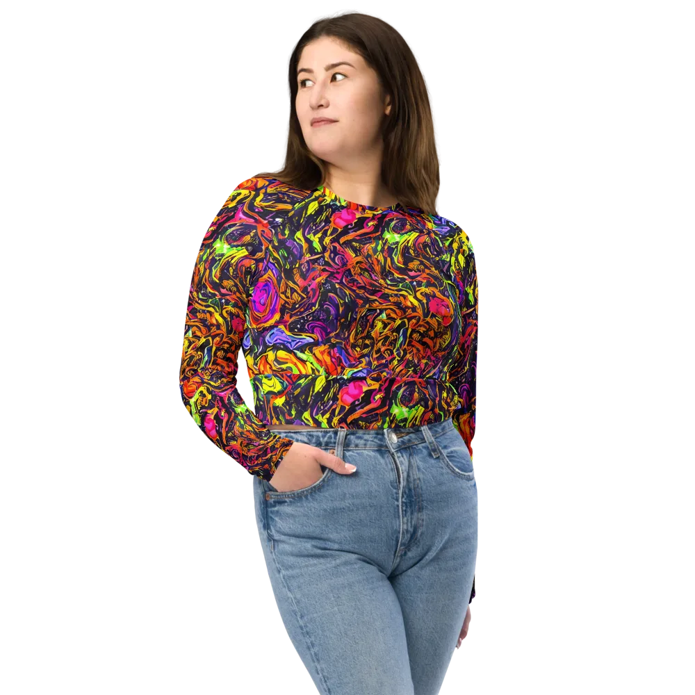 Ember Neon on Long Sleeve Crop Top — Front