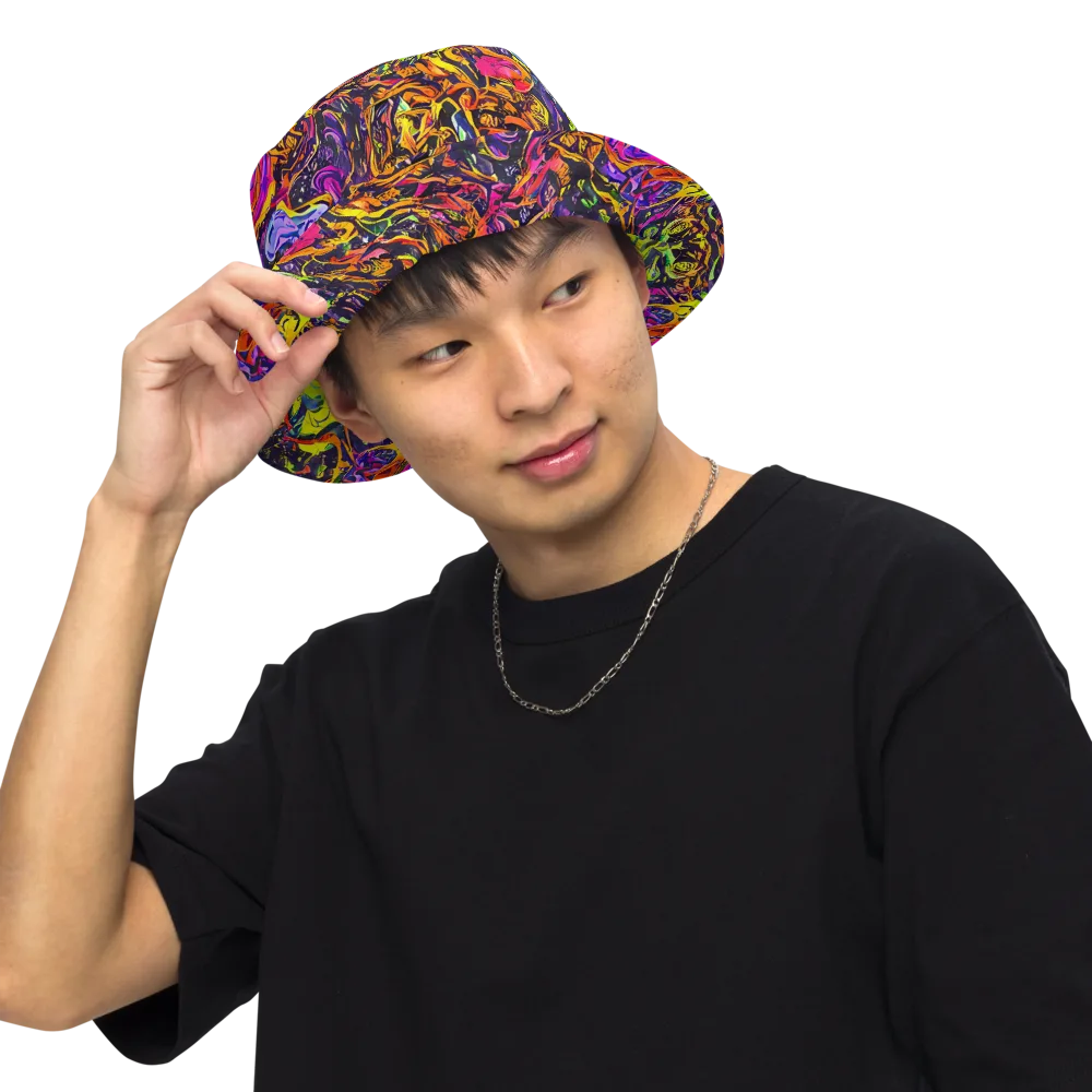Ember Neon on Reversible Bucket Hat — Front Inside