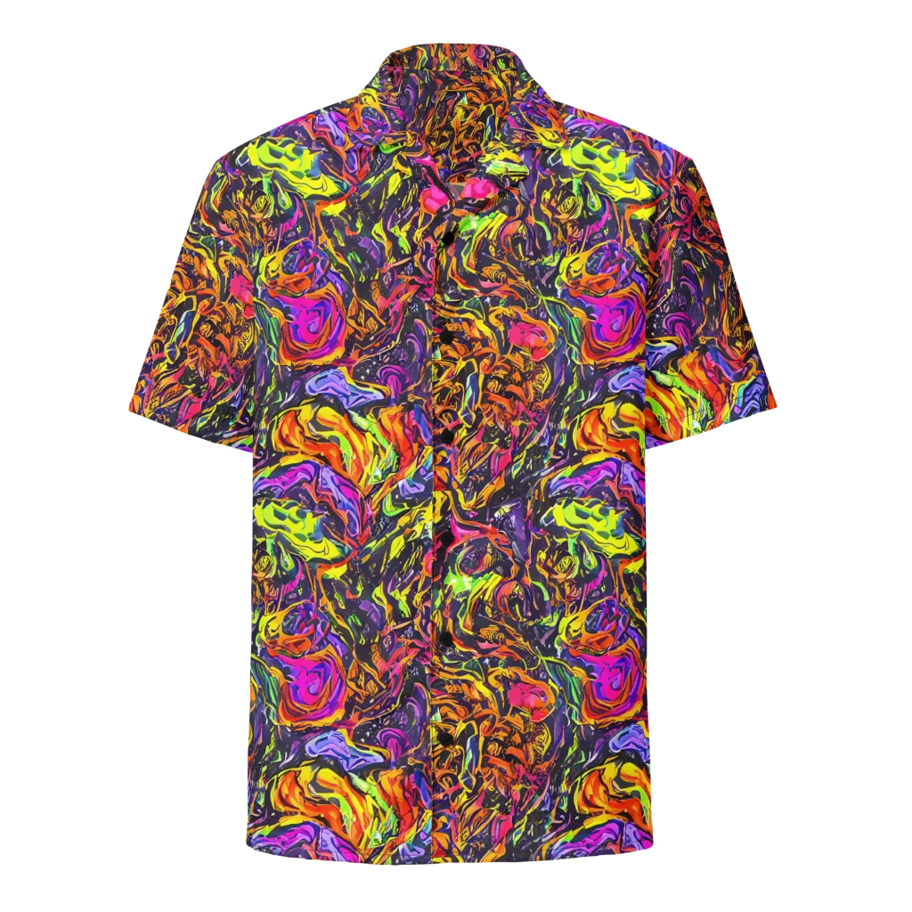 Ember Neon on Button Shirt — Front