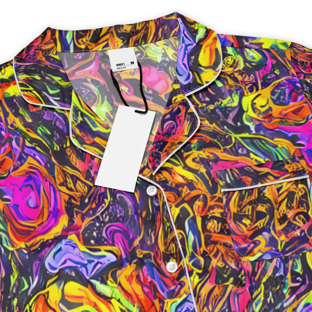 Ember Neon on Women's Short Sleeve Pajama Top — Product details
