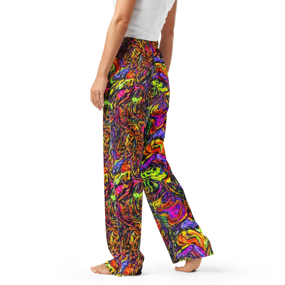 Ember Neon on Women's Pajama Pants — Left