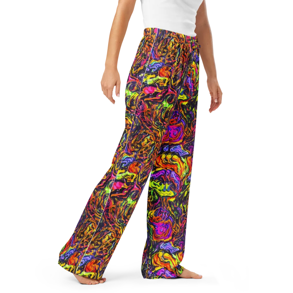 Ember Neon on Women's Pajama Pants — Right Front