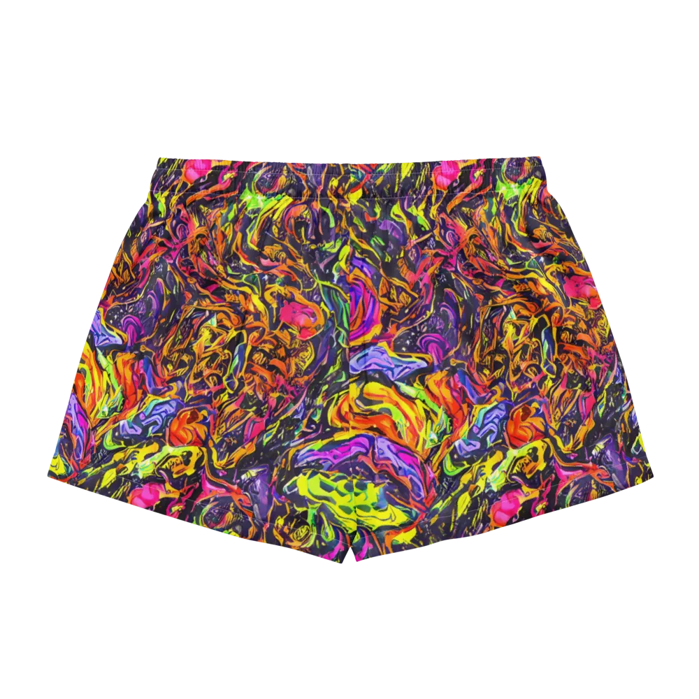 Ember Neon on Women's Pajama Shorts — Back