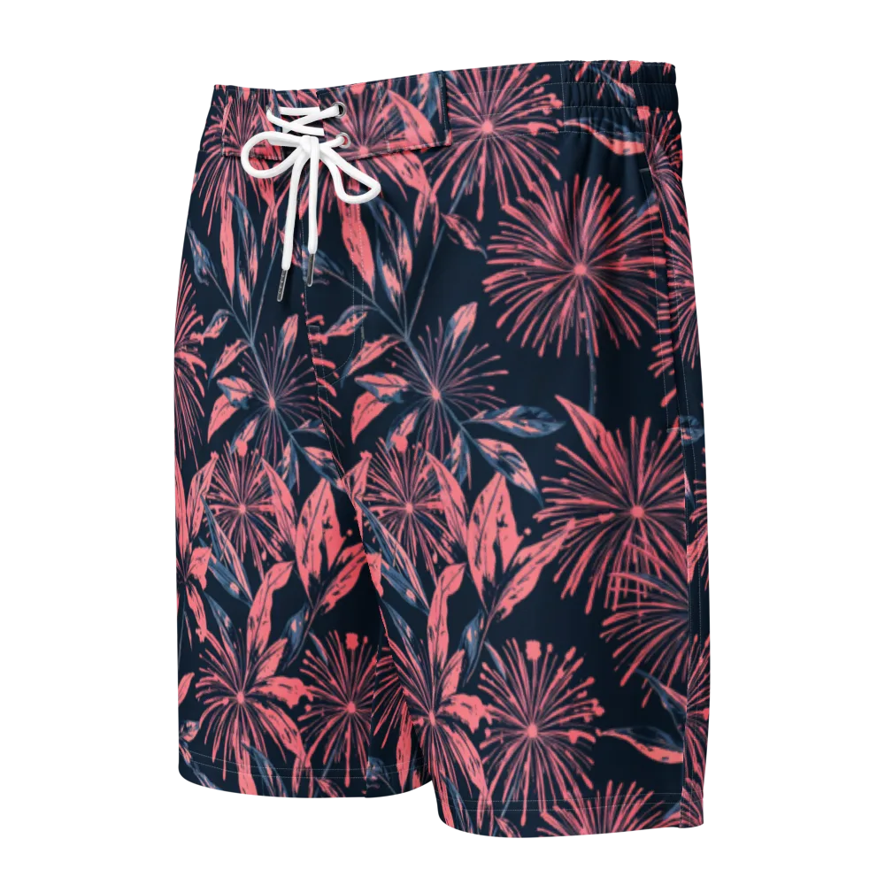 Midnight Firework on Men's Board Shorts — Front