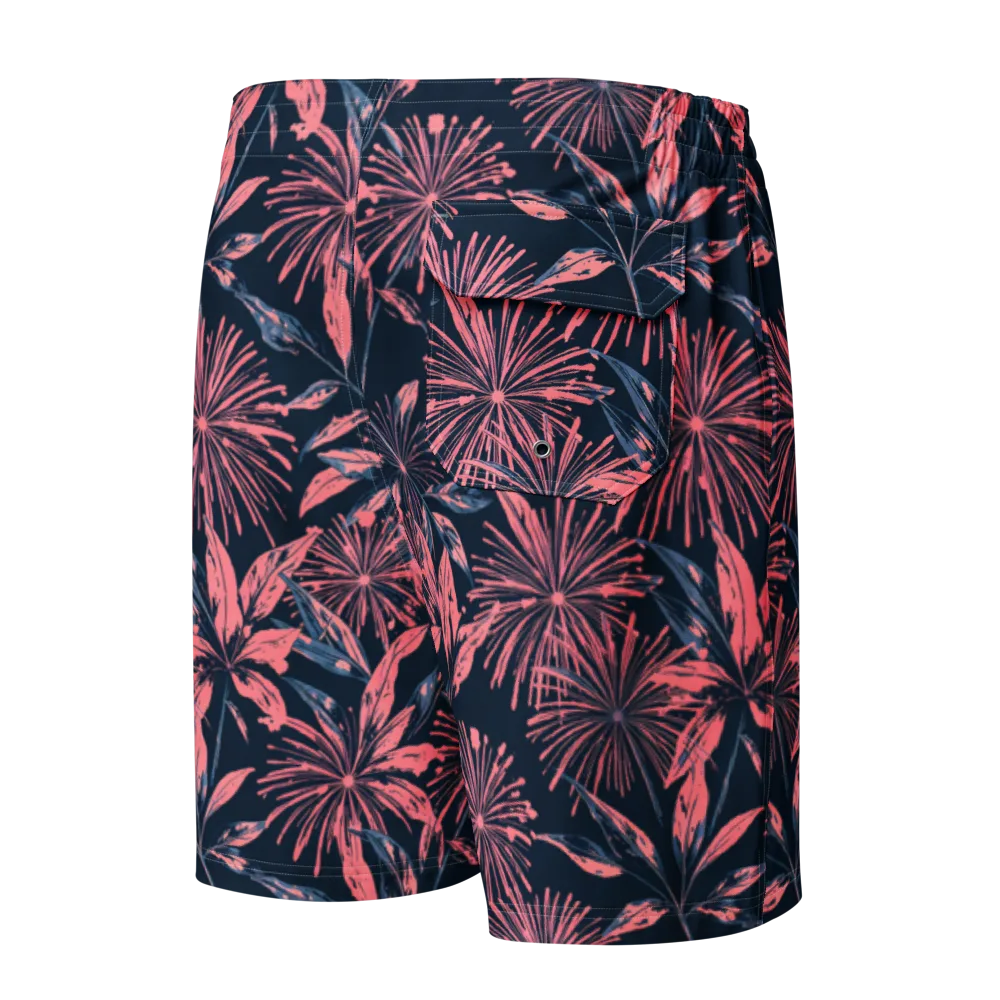 Midnight Firework on Men's Board Shorts — Back