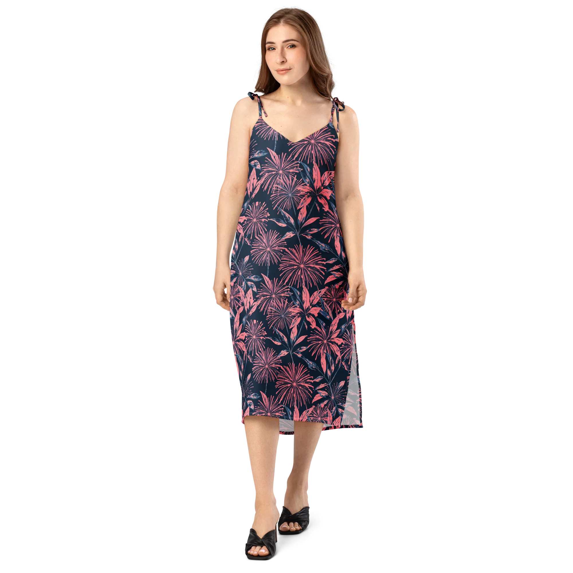 Midnight Firework on Slip Dress — Front