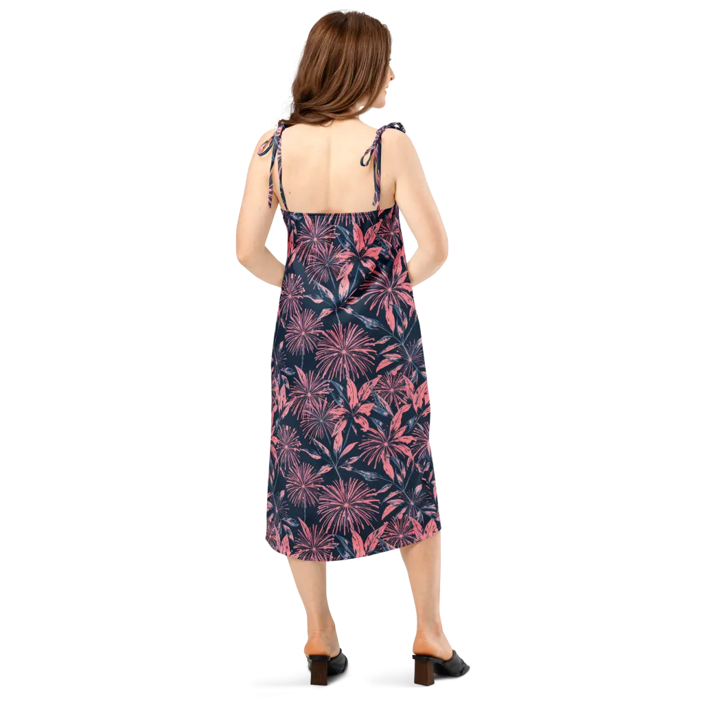 Midnight Firework on Slip Dress — Back