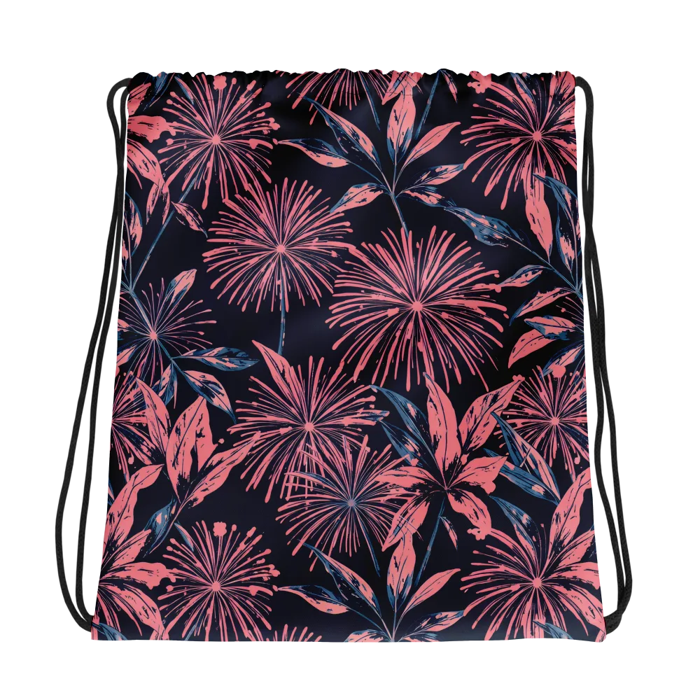 Midnight Firework on Drawstring Bag — Photo