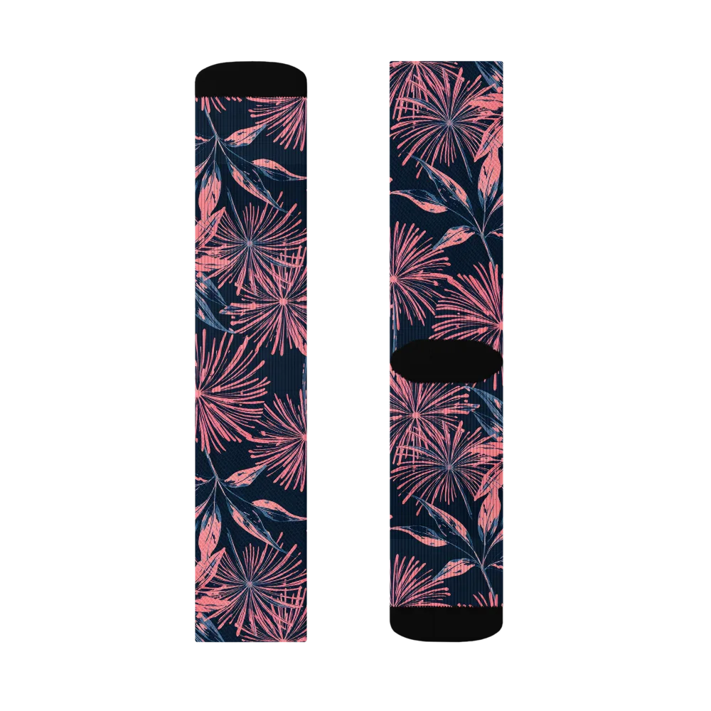 Midnight Firework on Socks — Left Sock