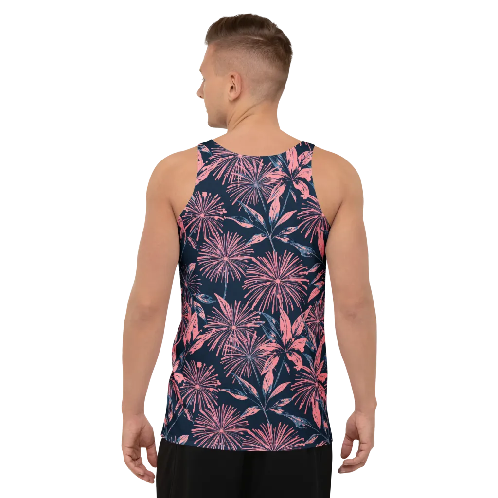Midnight Firework on Men's Tank Top — Back