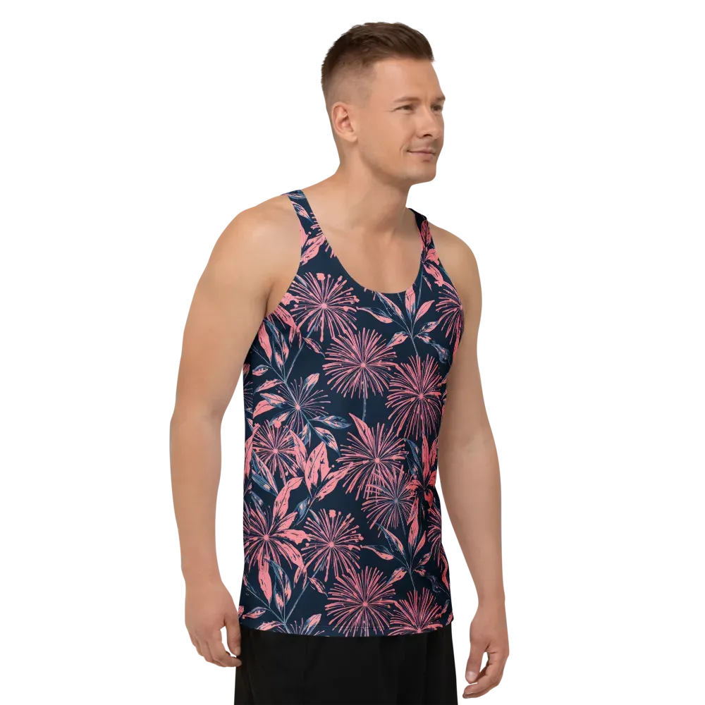 Midnight Firework on Men's Tank Top — Right Front