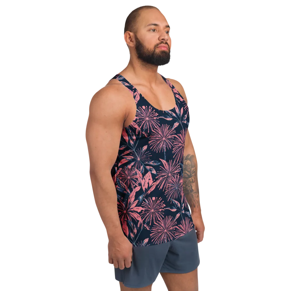 Midnight Firework on Men's Tank Top — Right Front