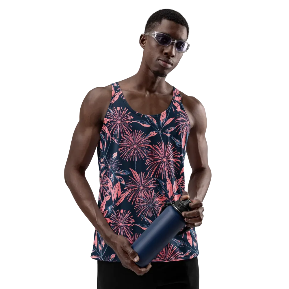 Midnight Firework on Men's Tank Top — Front