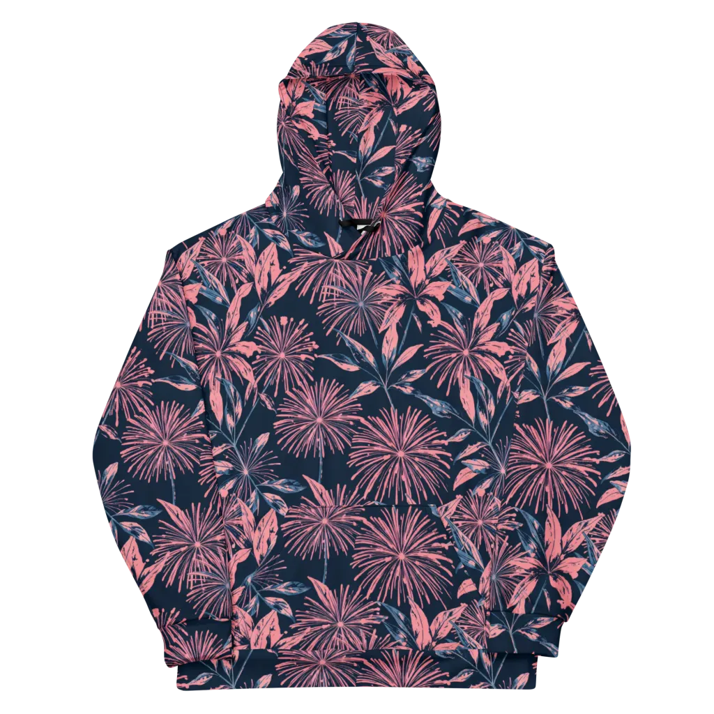 Midnight Firework on Cotton Hoodie — Front